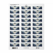 Vergulde Mistige Sprookjeskasteel Landschap Etiket (Full Sheet)