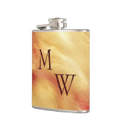 Vergulde Monogram van Zonsondergang Heupfles (Links)