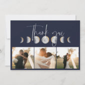 Vergulde Moon Phase bruiloft foto dank u kaart (Voorkant)