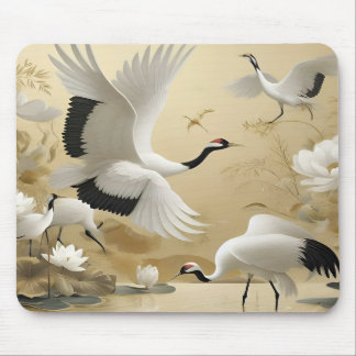 Vergulde Natuur Floral & Avian Elegance Wallpaper Muismat