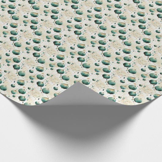 Vergulde Natuur: Groen en Goud Cadeaupapier (Hoek)