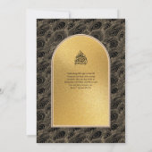 Vergulde Nikah Trouw Uitnodiging Chic Islamitisch  (Achterkant)