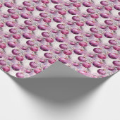 Vergulde orchideeën: een fusie van Paarse en goude Cadeaupapier (Hoek)