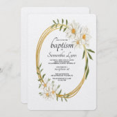 Vergulde Ovale Uitnodiging (Voorkant / Achterkant)