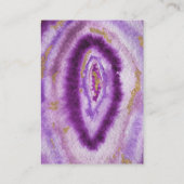 Vergulde Paarse Agaat Bruiloft accommodatie kaart (Achterkant)