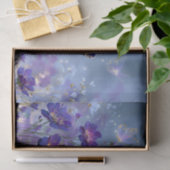 Vergulde Paarse Vlinderweide Decoupage Tissuepapier (Geschenk)