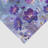 Vergulde Paarse Vlinderweide Decoupage Tissuepapier (Detail)