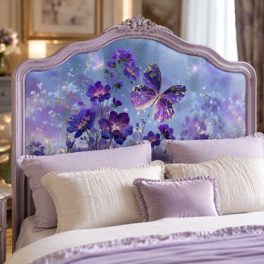 Vergulde Paarse Vlinderweide Decoupage Tissuepapier
