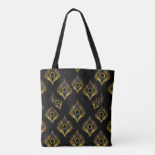 Vergulde Pawiljoen Art Deco - Luxe Deco Goud & Gri Tote Bag (Achterkant)