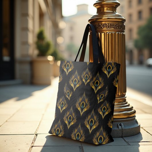 Vergulde Pawiljoen Art Deco - Luxe Deco Goud & Gri Tote Bag