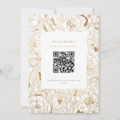 Vergulde pioenrozen witgoud kaart (Achterkant)