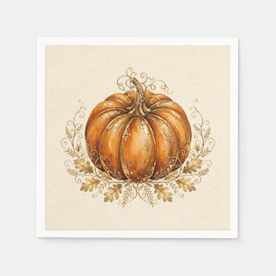 Vergulde Pompoen Thanksgiving Servetten