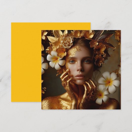 Vergulde Pre-Raphaelite Vrouw 3 (Voorkant / Achterkant)