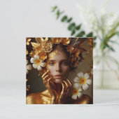 Vergulde Pre-Raphaelite Vrouw 3 (Staand voorkant)