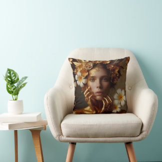 Vergulde Pre-Raphaelite Vrouw 3 Kussen