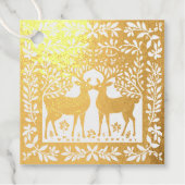 "Vergulde rendieren elegantie" Bedankjes Labels (Voorkant)