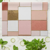 Vergulde Roos Geometrie Theedoek (Gevouwen)
