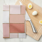 Vergulde Roos Geometrie Theedoek (Quarter Fold)