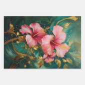 Vergulde roze hibiscus, Coconut Grove Inpakpapier Vel (Voorkant)
