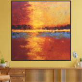 Vergulde scheiding bij schemering canvas afdruk (Insitu (Woonkamer))