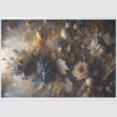 Vergulde Schemerflora Decoupage Tissuepapier (Voorkant)