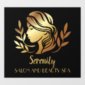 Vergulde schoonheidssalon en spa Pretty Woman Raamsticker (Vel)