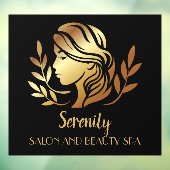 Vergulde schoonheidssalon en spa Pretty Woman Raamsticker (Vel 3)