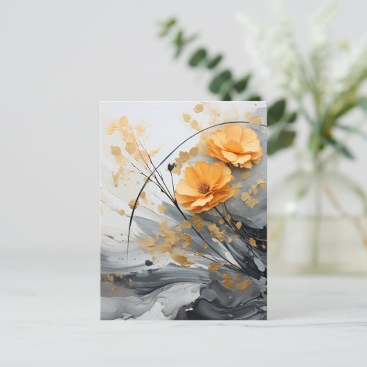 vergulde sereniteit briefkaart (Staand voorkant)