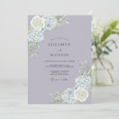 Vergulde Sering Lantana Hydrangea Eucalyptus Bruil Kaart (Staand voorkant)