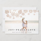 Vergulde sneeuw | Vakantie fotokaart Feestdagenkaart (Voorkant)