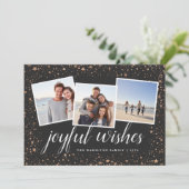 vergulde sterren | Vakantie Foto Collage Kaart (Staand voorkant)