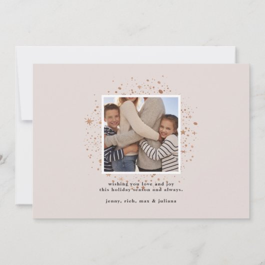 vergulde sterren | Vakantie Foto Collage Kaart (Achterkant)