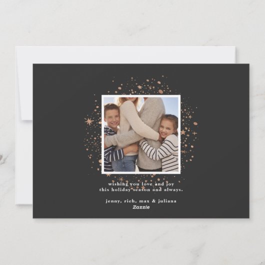 vergulde sterren | Vakantie Foto Collage Kaart (Achterkant)