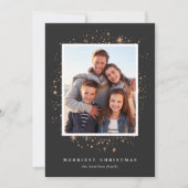 vergulde sterren | Vakantie fotokaart Feestdagenkaart (Voorkant)