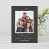 vergulde sterren | Vakantie fotokaart Feestdagenkaart (Staand voorkant)