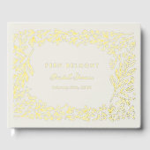 Vergulde Tuin Bruidsfeest Goud Folie Gastenboek (Voorkant)