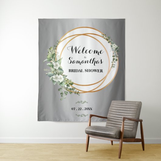 Vergulde tuin: een zilveren en gouden bruids wandt wandkleed (In situ)