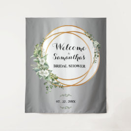 Vergulde tuin: een zilveren en gouden bruids wandt wandkleed