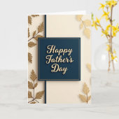 Vergulde Vaderdag Scriptkaart Kaart (Gele Bloem)