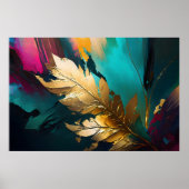 Vergulde Veer – Luxe Abstracte Elegantie Poster (Voorkant)