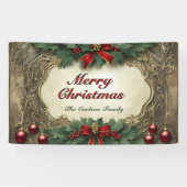  vergulde Victoriaans kerstkrans Spandoek (Horizontaal)