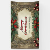  vergulde Victoriaans kerstkrans Spandoek (Verticaal)