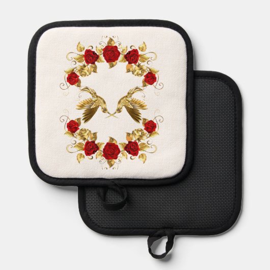 vergulde vleugels pannenlap (Voorkant / Achterkant)