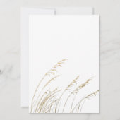 Vergulde Waterverf Boho bruiloft repetitie diner Kaart (Achterkant)