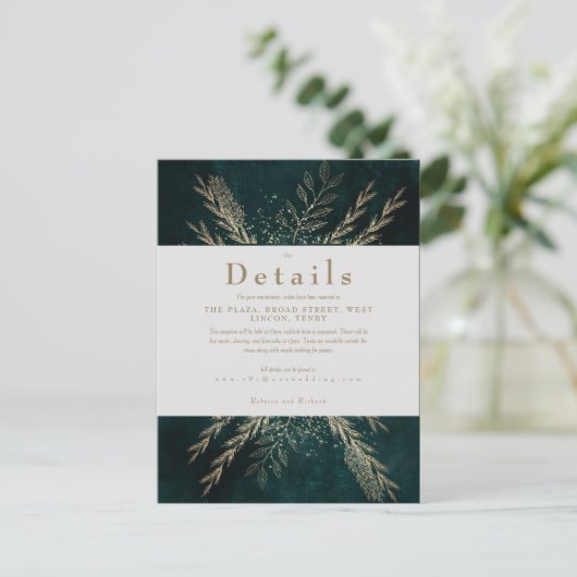 vergulde weide briefkaart (Staand voorkant)