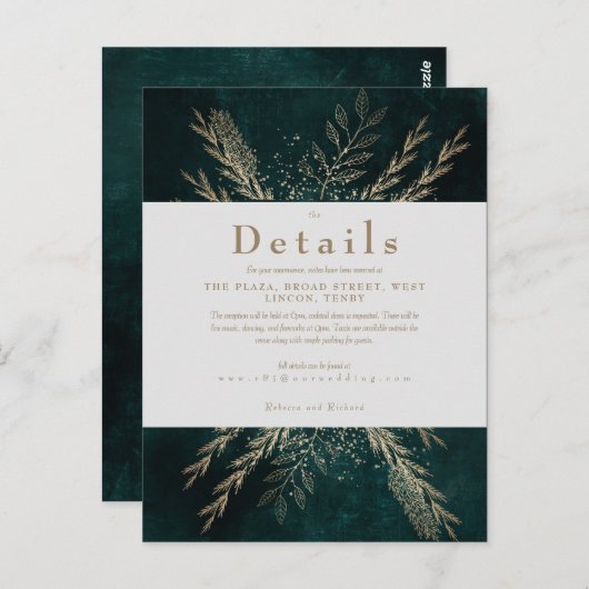 vergulde weide briefkaart (Voorkant / Achterkant)