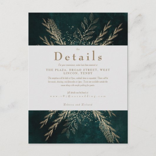 vergulde weide briefkaart (Voorkant)