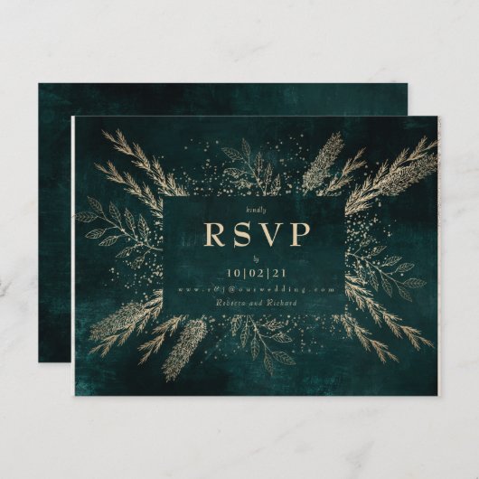 vergulde weide briefkaart (Voorkant / Achterkant)