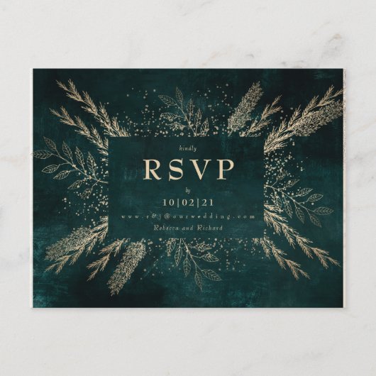 vergulde weide briefkaart (Voorkant)