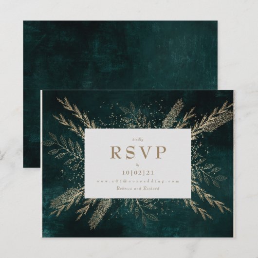 vergulde weide briefkaart (Voorkant / Achterkant)